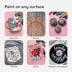 Paint Pens for Rock Painting, Stone, Ceramic, Glass, Wood, Canvas. Set of 12 …