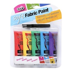 Tulip Soft Fabric Paint, Permanent on Clothes, Bold Primary Colors, 8 Pieces,…