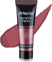 Red Acrylic Paint, Crimson Red Paint 120ml / 4.05oz Tubes, Art Craft Paints f…