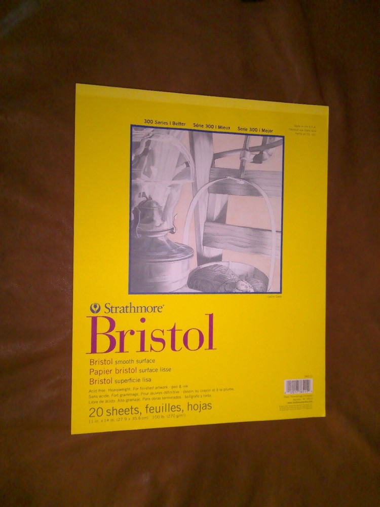 NEW Strathmore 300 Series Bristol Pad – 11″ x 14″, Smooth, 20 Sheets, Acid Free