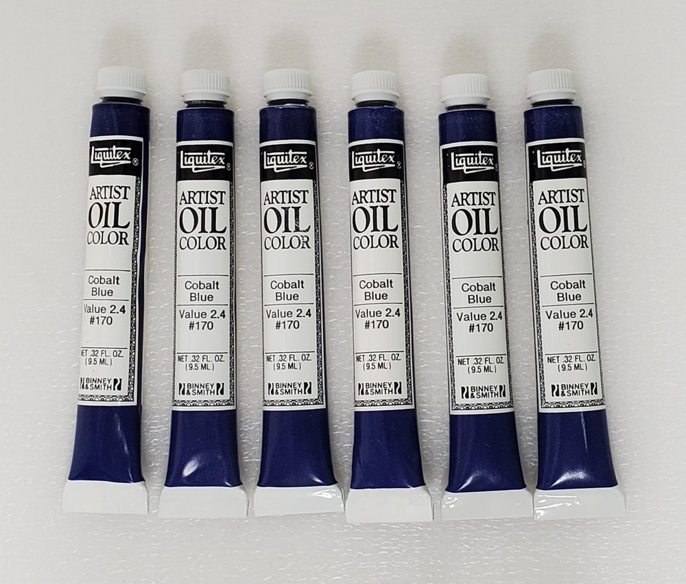 Lot of 6 Liquitex Artist Oil Color Cobalt Blue Value 2.4 #170 NOS .32 fl oz