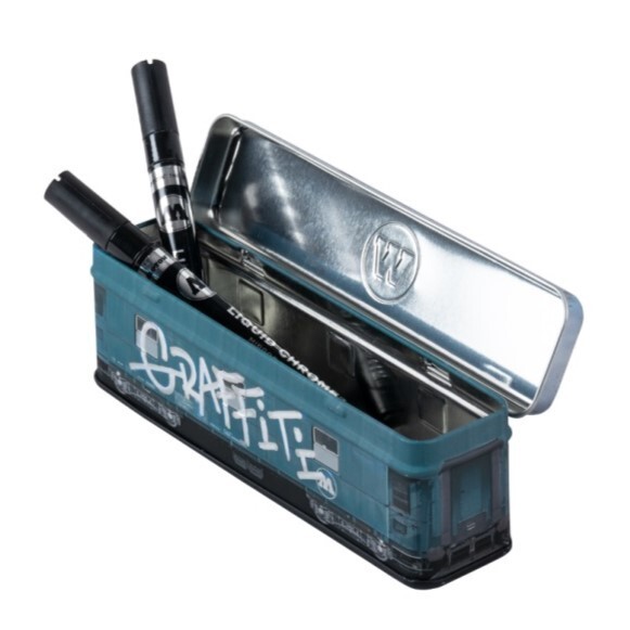Molotow Liquid Chrome Train Tin Bundle – 3 Mirror Effect Markers & Storage Case