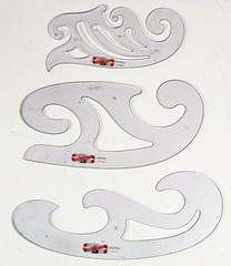 Lot of 3 Vintage Koh-I-Noor French Curve Artist Drafting Drawing Templates