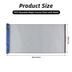 Magic Water Writing Canvas,34.6x15Inch Large Scroll Reusable Calligraphy Draw…