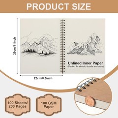 6-Pack Durable Sketchpads – Perfect for Sketching, Drawing & Creative Journaling