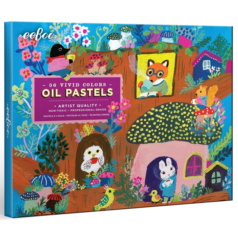Oil Pastels Mushroom House – 36 Artist-Quality Blendable Color Sticks, Bold P…
