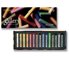 15 PCS Gallery Soft Pastels Cardboard Box Assorted Colors Drawing Art Set
