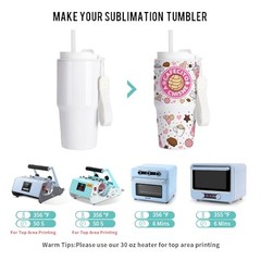 Pack Sublimation Tumblers White Blanks with Lid and Plastic Straw 20 OZ 6