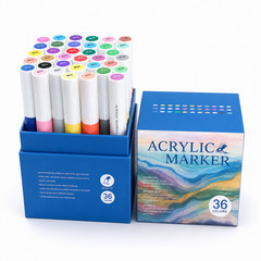 36 Colours Acrylic Paint Pens for Rock Painting Wood Ceramic Fabric Metal Canvas