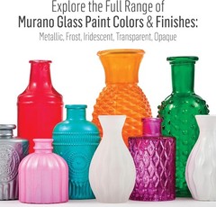 Aqua Iridescent Glass Paint – 2 oz Murano Acrylic for Stunning DIY Decor
