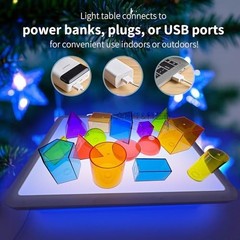 LED Light Up Table for Kids – Dimmable Light Box with 10 Levels, 3 Color Modes,