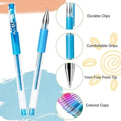 Glitter Gel Pens with Case for Adult Coloring Books, 100 Color Glitter Pen Set..
