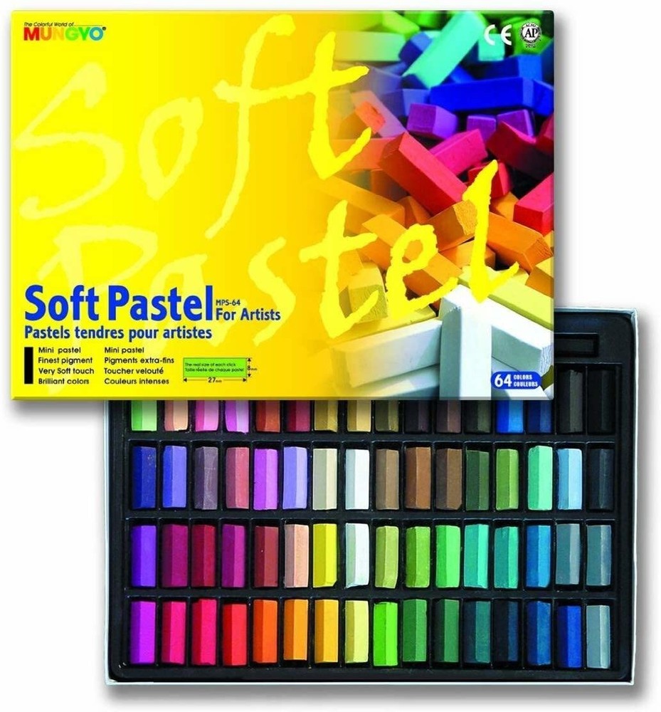 64 Color Soft Pastel Set Square Chalk for US Artists Shading Art Projects