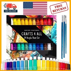 Complete 24-Color Acrylic Paint Set for Safe Art Creation – Perfect for All Ages