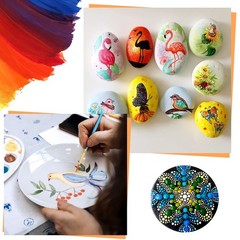 20 Pcs Paint Brushes, Acrylic Painting Brush Set, 5.5, Brushes