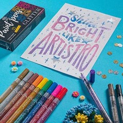 Glitter Paint Pens For Rock Painting Stone Ceramic Glass Wood Fabric Scrapbookin