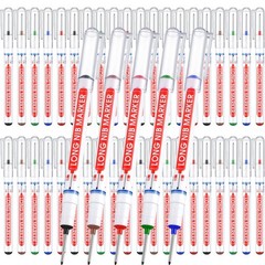 60 Pcs Multi-Purpose Deep Hole Marker Pens – Waterproof Long Nib Scriber for Woo