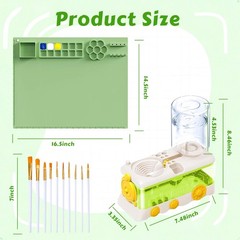 Painting Station Set, Upgraded Paint Brush Cleaner and Silicone Painting Mat …