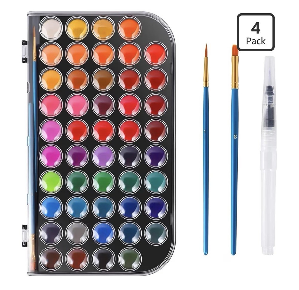 Watercolor Paint,watercolor paint set,48 Colors Washable Watercolor Paint Set…