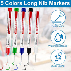 10 Pcs Long Head Deep Hole Marker – Long Nib Marker, Multi-Purpose Deep Hole