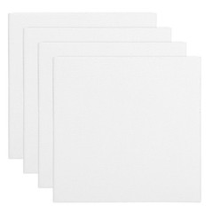 4×4″ Canvas Boards for Painting, 4Pack 100%Cotton Blank Canvas Panel, White