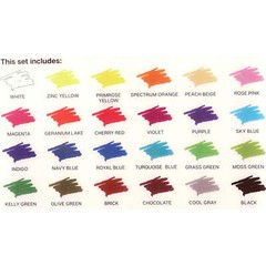 Colored Pencils Set of 24 Unique Vibrant Colors