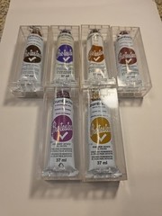 Vintage Grumbacher Pre-Tested Unused Permanent Oil Color Paint (6 Colors) 37ml.
