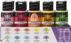 Color, 10 Bottle Multi-Surface Acrylic Paint Set, 2oz, Brights