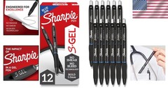 S-Gel Blue Gel Pens, 1.0mm Bold Point, 12 Count