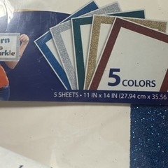 Royal Ultra-Brite Glitter Glow Frames 11×14 White/Blue 5 Sheets