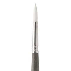 Perla Series 1430 Short Handle Round Artist Watercolor Brush 6 White Toray Fi…