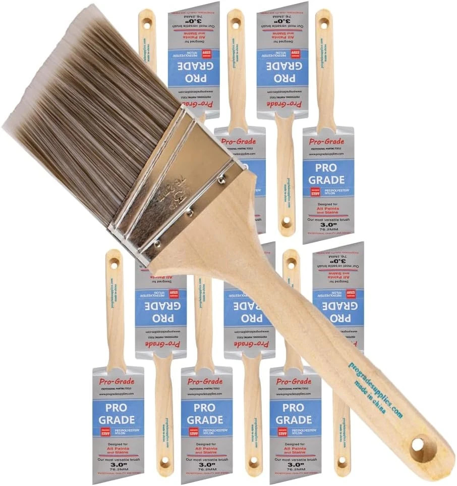 – Paint Brushes – 12Ea 3″ Angle Brushes
