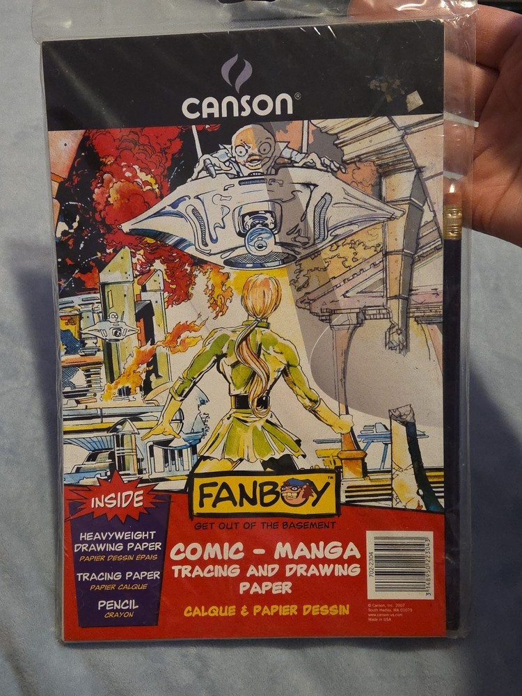 Canson Comic Manga Fanboy Tracing & Drawing Paper Heavyweight + Pencil
