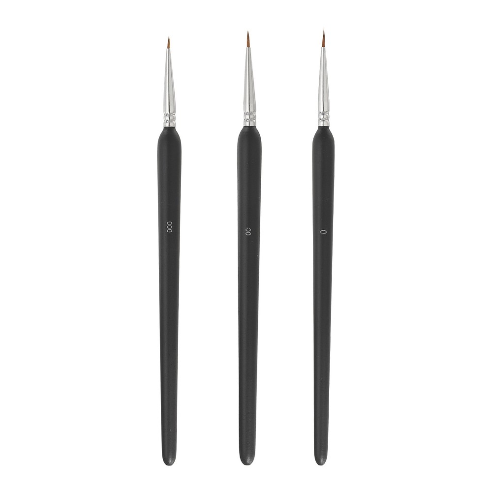 8 Pcs Detail Paint Brushes 180mm Length (000/00/0), Dark Blue
