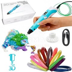 12 Color 3D Printing Pen Set 3D Drawing Pen with Led Display Filament Kid Gift
