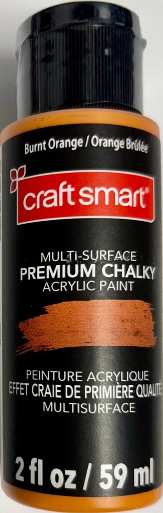 Craft Smart Premuim Chalky Acrylic Paint – Burnt Orange 2 oz. ~ 413849