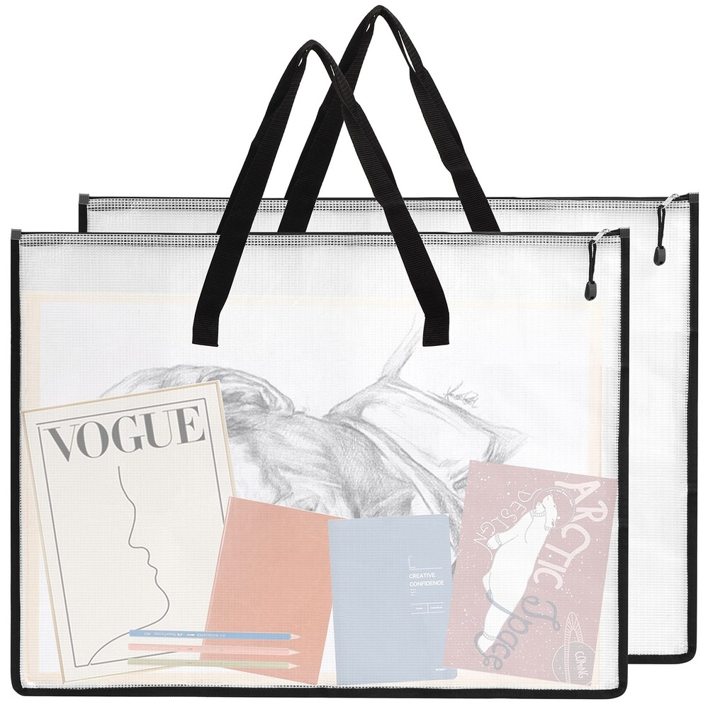 EOOUT 2 Pack 18.5×24.8 Inches Art Portfolio Case, 18.5×24.8in, Black