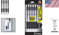 Versatile G2 Gel Roller Pens 0.5mm – Black Ink, Pack of 5 for All Needs