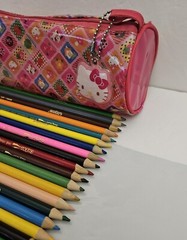 Hello Kitty Pencil Pouch Case with 54 Mixed Color Pencils *View all Photos