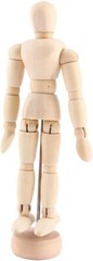 Yosoo 5.5″ Artist Male Wooden Figure Model with Movable Limbs for Sketching 6pc)