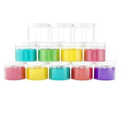 Healthy Packers Slime Containers with Water-tight Lids (8 oz, 12 Pack)