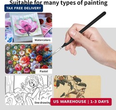 11PCS Fine Detail Paint Brushes Set, Miniature Painting Brushes Kit for Oil, Acr