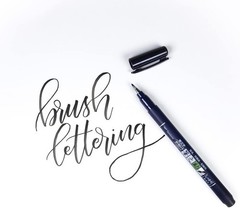 Eco-Friendly Fudenosuke Brush Pen – Hard Tip, Black Ink for Art & Calligraphy