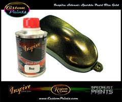 INSPIRE AIRBRUSH SPARKLE PEARL FIRE GOLD 8oz (SOLVENT), CUSTOM PAINT, ARTIST