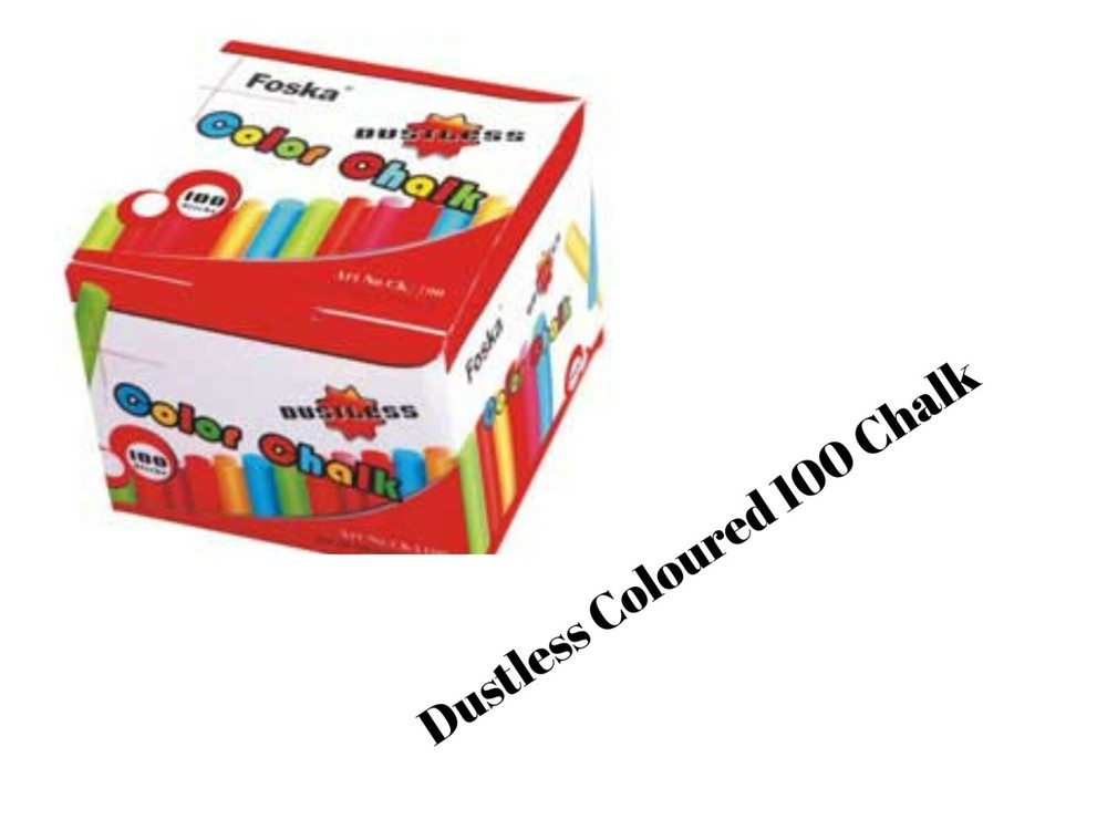 100 Chalk Coloured Sticks – Make Fun for kids – Free Shipping Dustless Chalks