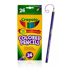 2 X Crayola Colored Pencils Assorted Colors set 24 68-4024 684024 Age 5+