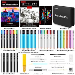 Soucolor Art Supplies, 76 Pack Drawing Set 1 Count (Pack of 76), Multicolor
