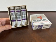 SHIVA Water Base Block Printing Ink VIOLET Hue 12 (Box of 3 tubes)