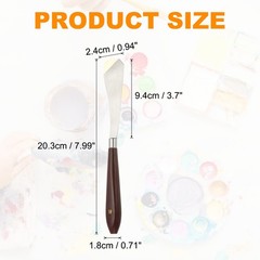 Painting Palette Knife 3.7 x 0.94 Inch Stainless Steel with Plastic Handle