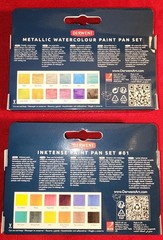 2 pck Derwent Pastel Watercolor And Inktense Paints Matallic pan set FAST FREE